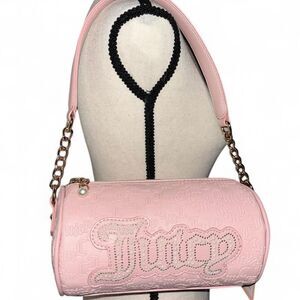 Juicy Couture coquette fairy baby Pastel Pink Barrel shoulder bag -New with tags